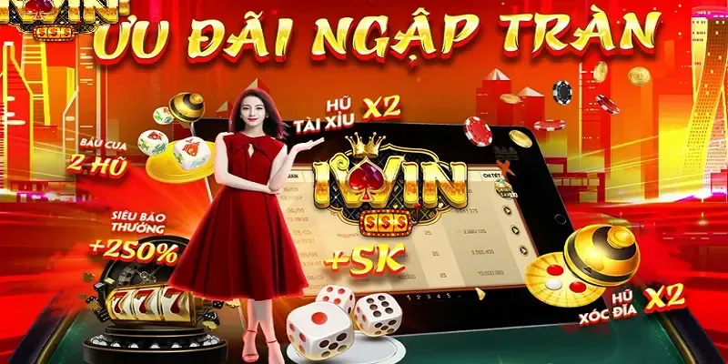 Giao diện nền tảng iwin Club với trò chơi tài xỉu uy tín
